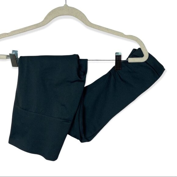 Mono B Grey High Rise Ribbed Leggings Size Large‎ Style APH2501 Yoga Dance Pants - Picture 6 of 11